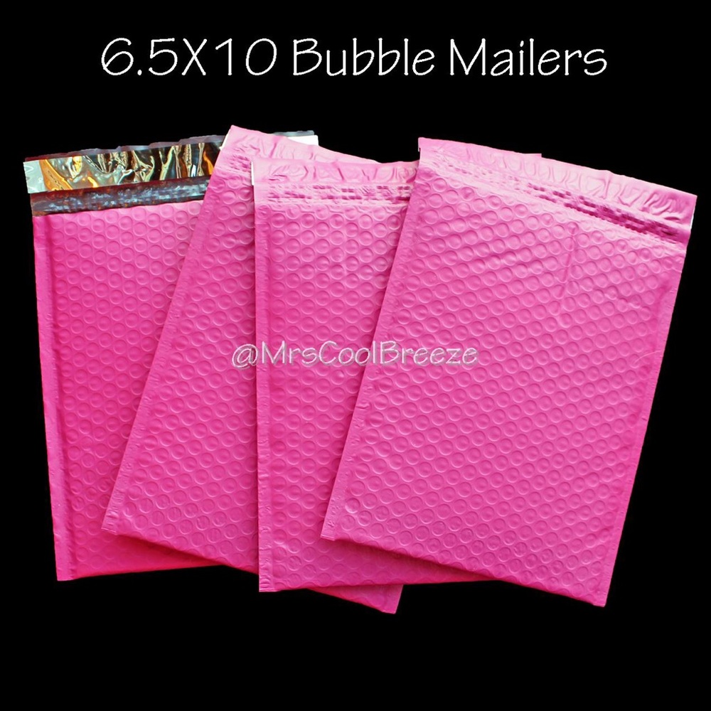 20 - 6.5X10 Hot Pink Poly Bubble Mailers